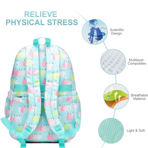 Caran-Y  School Backpack for Girls Light Weight Suitable for 6 Up Durable - Picture 3 of 4